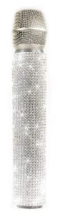 white diamonds *aaa* crystal twist-on, twist-off mic sleeves. compatible with shure wireless mics and simular brands 7.5"x 2" no glues. mic not included.