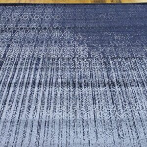 Unique Loom Del Mar Collection Area Rug - Jennifer (10' 6" x 16' 5" Rectangle, Blue/ Navy Blue)