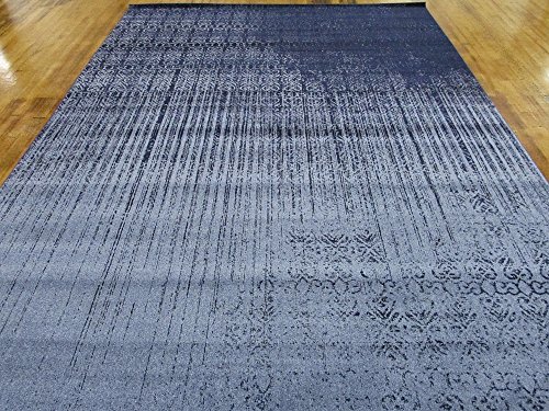 Unique Loom Del Mar Collection Area Rug - Jennifer (10' 6" x 16' 5" Rectangle, Blue/ Navy Blue)