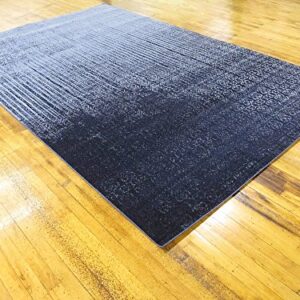 Unique Loom Del Mar Collection Area Rug - Jennifer (10' 6" x 16' 5" Rectangle, Blue/ Navy Blue)