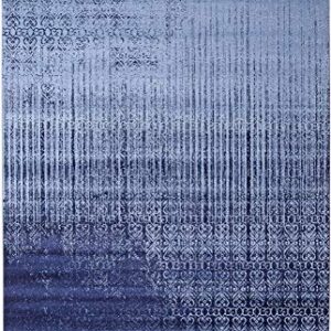 Unique Loom Del Mar Collection Area Rug - Jennifer (10' 6" x 16' 5" Rectangle, Blue/ Navy Blue)