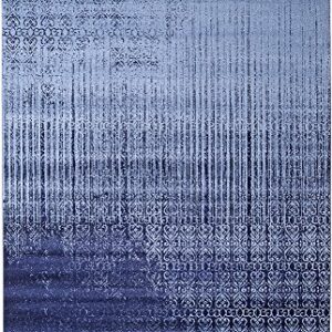 Unique Loom Del Mar Collection Area Rug - Jennifer (10' 6" x 16' 5" Rectangle, Blue/ Navy Blue)