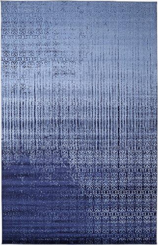 Unique Loom Del Mar Collection Area Rug - Jennifer (10' 6" x 16' 5" Rectangle, Blue/ Navy Blue)