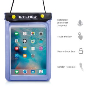 WALNEW Universal Waterproof eReader Protective Case Cover for Amazon All-New Kindle 2022/Kindle Paperwhite/Oasis/Keyboard/Kindle Fire 7, iPad Mini, Kobo Clara/Nia and more, Blue