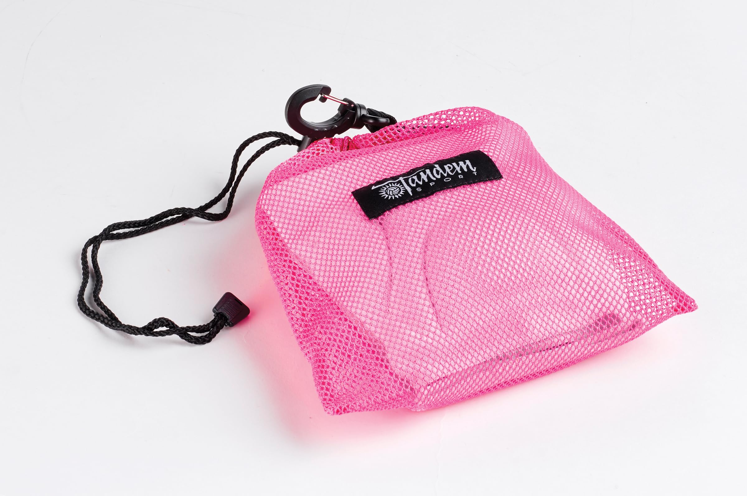 Tandem Sport Pink Mesh Knee Pad Bag - Keep Volleyball Knee Pads Fresh - Air Dry Knee Pad Bag with Air Freshener Compartment - Use for Volleyball Gear or for Any Sport Equipment - Pink