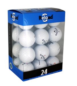 reload recycled golf balls (24-pack) of callaway golf balls, one size, white