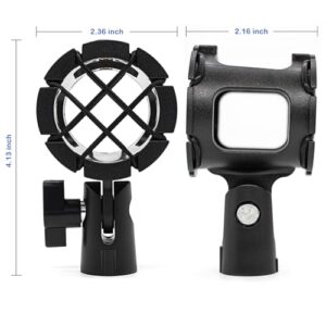 Eggsnow Microphone Shock Mount Clip Universal Mic Holder Stand Anti Vibration for AKG D230 Senheisser ME66 Rode NTG-2 NTG-1 Audio-Technica AT-875R