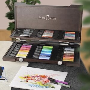 Faber-Castell Pitt Artist Wooden Box, Pack of 90