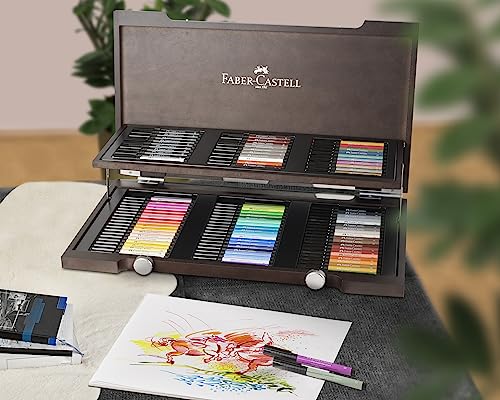 Faber-Castell Pitt Artist Wooden Box, Pack of 90