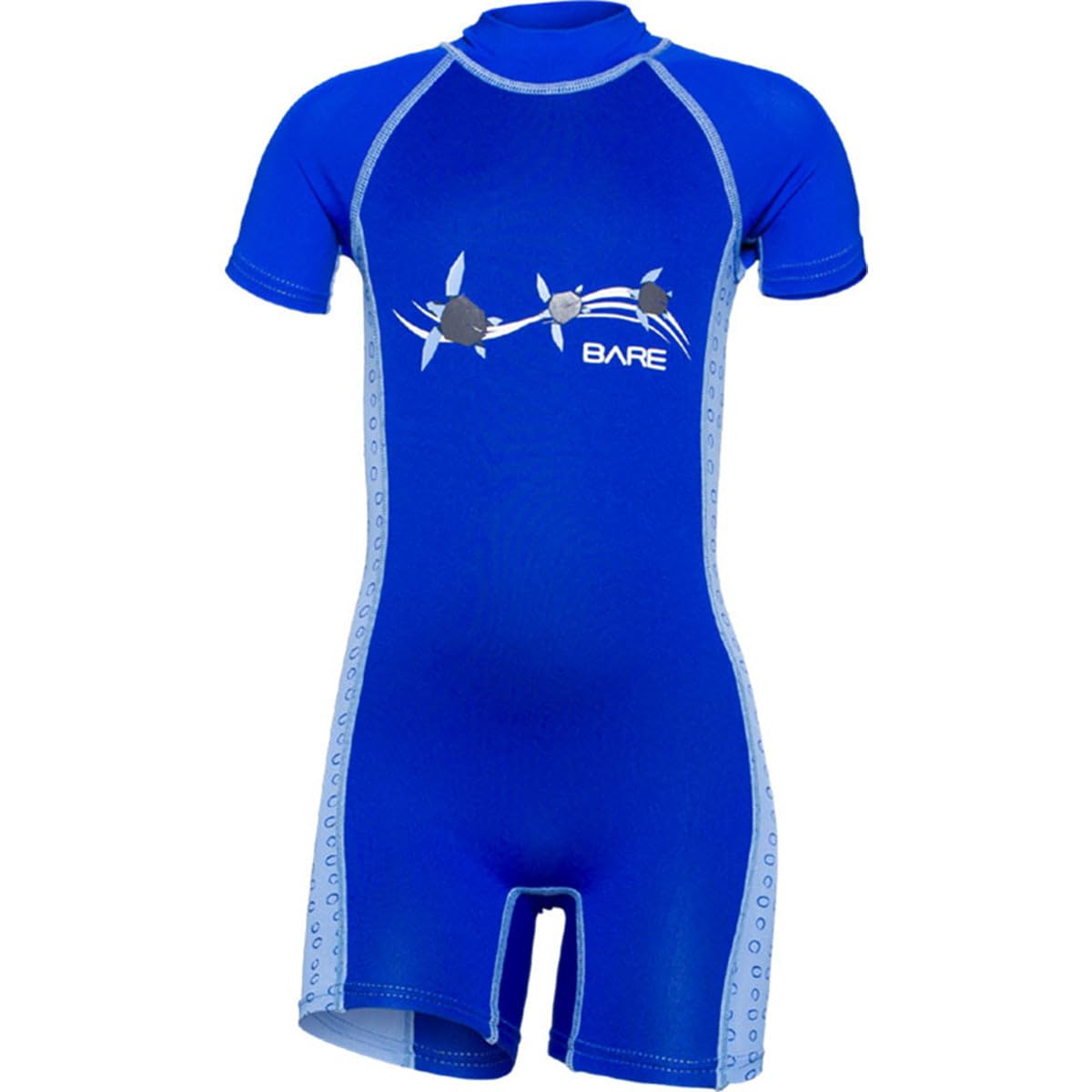 BARE Guppy, Toddler/Kid's Wetsuit, Shorty, 1mm: UV Protection, Warmth, Flexible - Blue 04