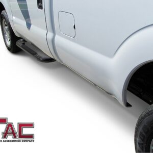 TAC Side Steps Fit 1997-2003 Ford F150/250LD Regular Cab (Incl. 04-Heritage) Pickup Truck 3" Black Side Bars Nerf Bars Step Rails Running Boards Off Road Exterior Accessories (2 Pieces Running Boards)