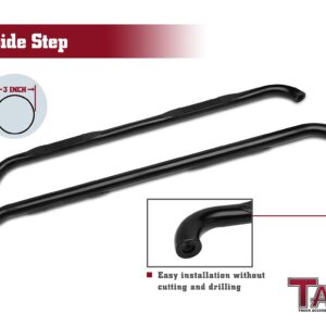 TAC 3" Black Side Steps Compatible with 1999-2016 Ford F250/F350/F450/F550 Super Duty Super Cab Truck Pickup Side Bars Running Boards 2pcs