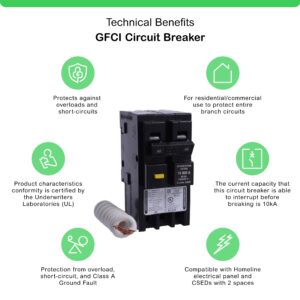 Square D by Schneider Electric Square D - HOM240GFIC Homeline 40 Amp Two-Pole GFCI Circuit Breaker,