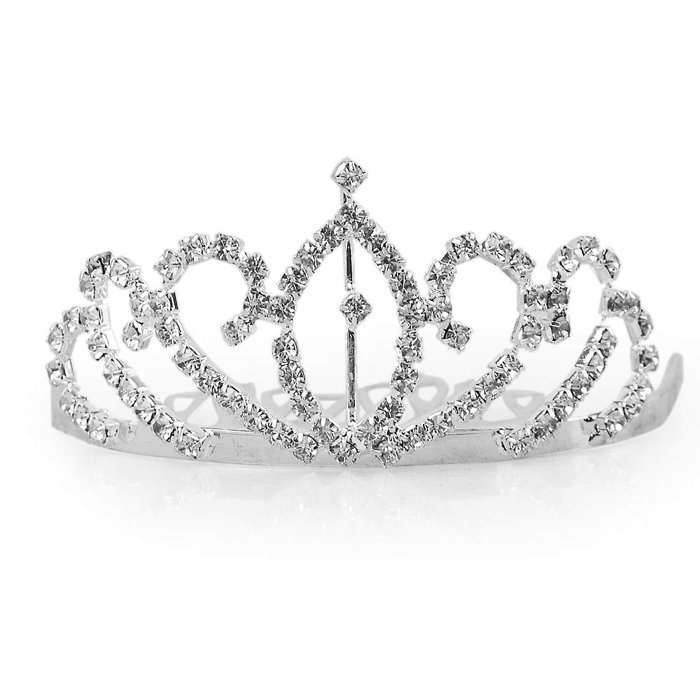 Mini 2.56 inchs Rhinestone Tiara Comb Crown for Girls Wedding Bride Prom Birthday Pegeant Prinecess Party