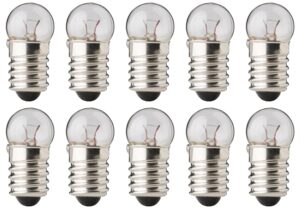 cec industries #483s fits mighty bright classic bulbs, 4.8 v, 1.44 w, e10 base, g-3.5 shape (box of 10)