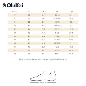 OLUKAI Mea Ola Men's Beach Sandals, Premium Leather Flip-Flop Slides, Compression Molded Footbed & Comfort Fit, Laser-Etched Design, Tan/Dk Java, 10