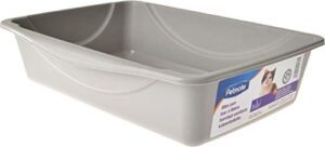 petmate litter pan, blue/gray, small, made in usa