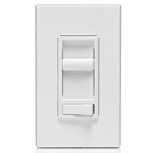 Leviton 6674-P0W SureSlide Universal 150-Watt LED and CFL/600-Watt Incandescent Dimmer, White, 10 Pack