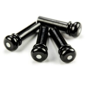 allpart slotted acoustic bass bridge pins black