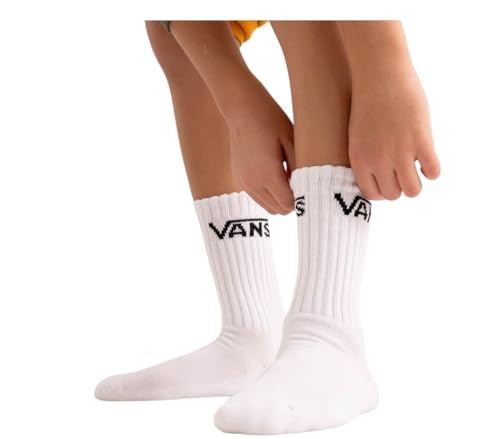 Vans Classic Crew Sock - Boys' - 3-Pack White, 1.0-6.0