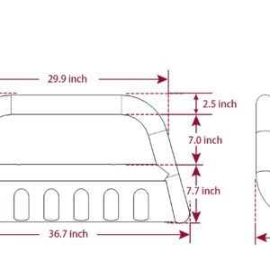 TAC Bull Bar Fit 1998-2012 Ford Ranger/Ranger Edge (Excluded STX Model) Pickup Truck 2.5” Black Front Bumper Grille Guard Brush Guard