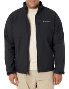 columbia men's ascender softshell jacket, black, large tall