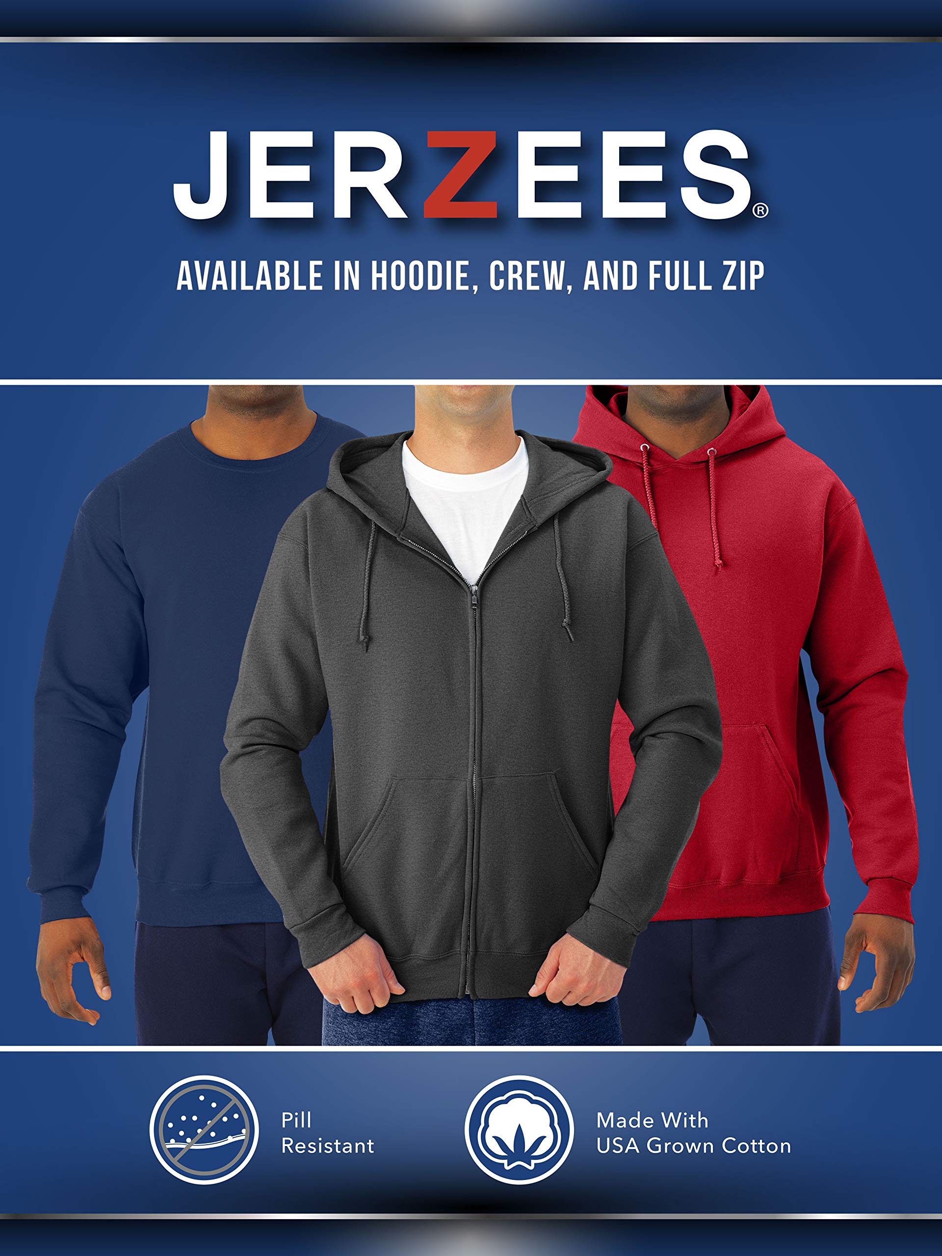 Jerzees --Men's NuBlend -Fleece -Sweatshirts & - -Hoodies, Hoodie-Columbia Blue, Small