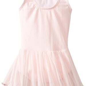 Clementine Apparel Girls' Little (2-7) Leotard Dress Sleeveless Tank One Piece Ballerina Top Dancewear Costume, Light Pink, 3-4