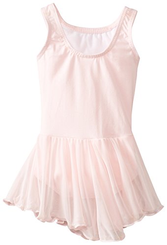 Clementine Apparel Girls' Little (2-7) Leotard Dress Sleeveless Tank One Piece Ballerina Top Dancewear Costume, Light Pink, 3-4