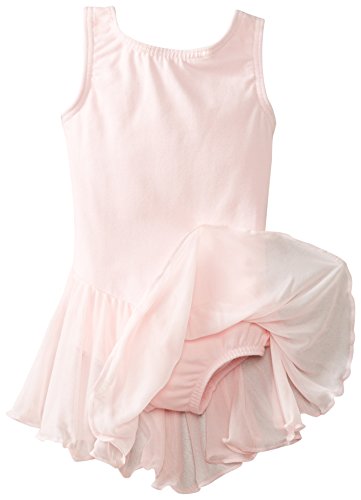 Clementine Apparel Girls' Little (2-7) Leotard Dress Sleeveless Tank One Piece Ballerina Top Dancewear Costume, Light Pink, 3-4