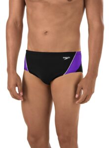 speedo men's swimsuit brief endurance+ splice team colors - manufacturer discontinued