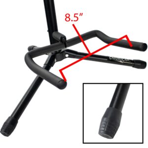 ChromaCast Upright Guitar Stand 2-Tier Adjustable, Extended Height-Fits Acoustic, Electric, Bass, and Extreme Body Shaped Guitars