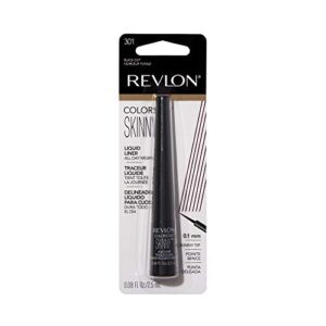 Revlon Skinny Liquid Eyeliner, ColorStay Eye Makeup, Waterproof, Smudge-proof, Longwearing with Ultra-Fine Tip, Black Out, 0.08 oz