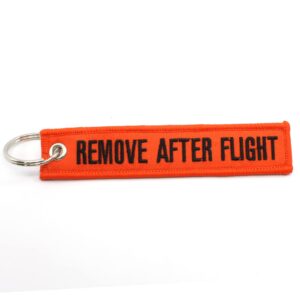 Rotary13B1 - Remove After Flight Keychain - Orange