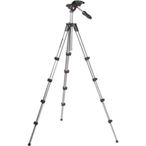 Manfrotto Compact Advanced Aluminum 5-Section Tripod Kit with 3-Way Head, Black (MKCOMPACTADV-BK)