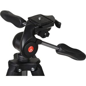 Manfrotto Compact Advanced Aluminum 5-Section Tripod Kit with 3-Way Head, Black (MKCOMPACTADV-BK)