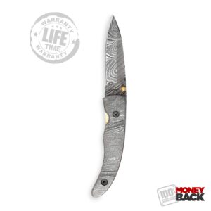 Perkin Knives Handmade Damascus Hunting Foldable Knife