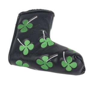 HIFROM Golf Putter Head Cover headcover Shamrock Embroidered Blade Fit All Brands