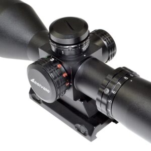 Eastvale 2.5-10X40 Compact Rifle Scope with Illuminated Red, Green, Blue Mil-Dot Reticle Including Quick Detach Picatinny Mount