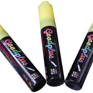 Displays2go Neon Yellow Chalk Board Markers with 0.625-Inch Flat Tip (WND16MMYLW)