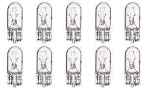 cec industries #2845 bulbs, 24 v, 5 w, w2.1x9.5d base, t-3.25 shape (box of 10)