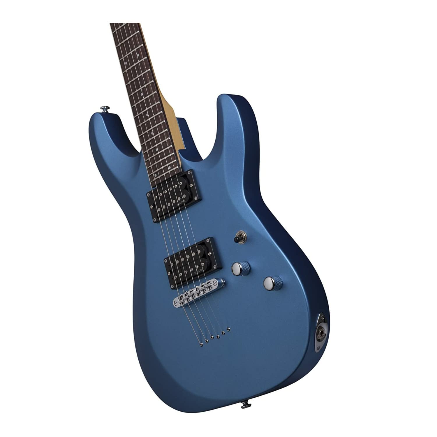 Schecter C-6 Deluxe 6-String Electric Guitar (Right-Hand, Satin Metallic Light Blue)