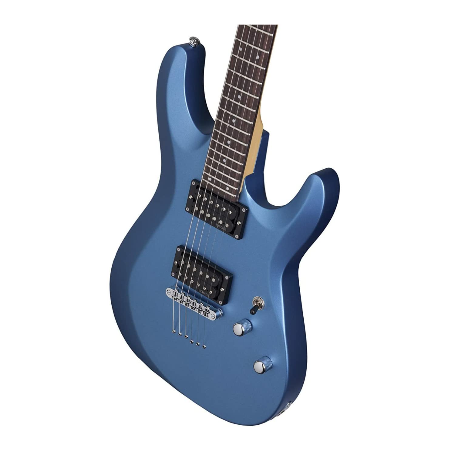 Schecter C-6 Deluxe 6-String Electric Guitar (Right-Hand, Satin Metallic Light Blue)