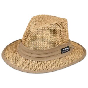 Panama Jack Men's Matte Seagrass Safari Hat (Large) Natural