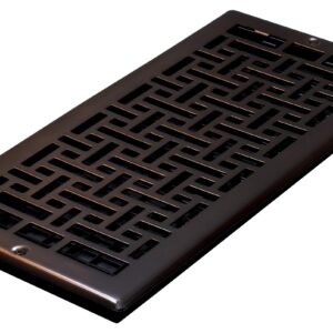 Decor Grates AJL614W-RB Oriental Wall Register, 6x14 Inches, Rubbed Bronze Finish