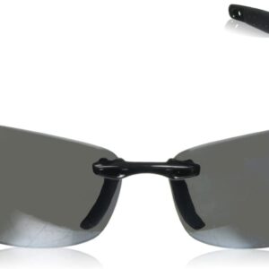 Revo Descend E: Polarized Filters UV, Rimless Small Rectangle Rectangular Sunglasses, Black Frame with Graphite Lens (RE 4060)