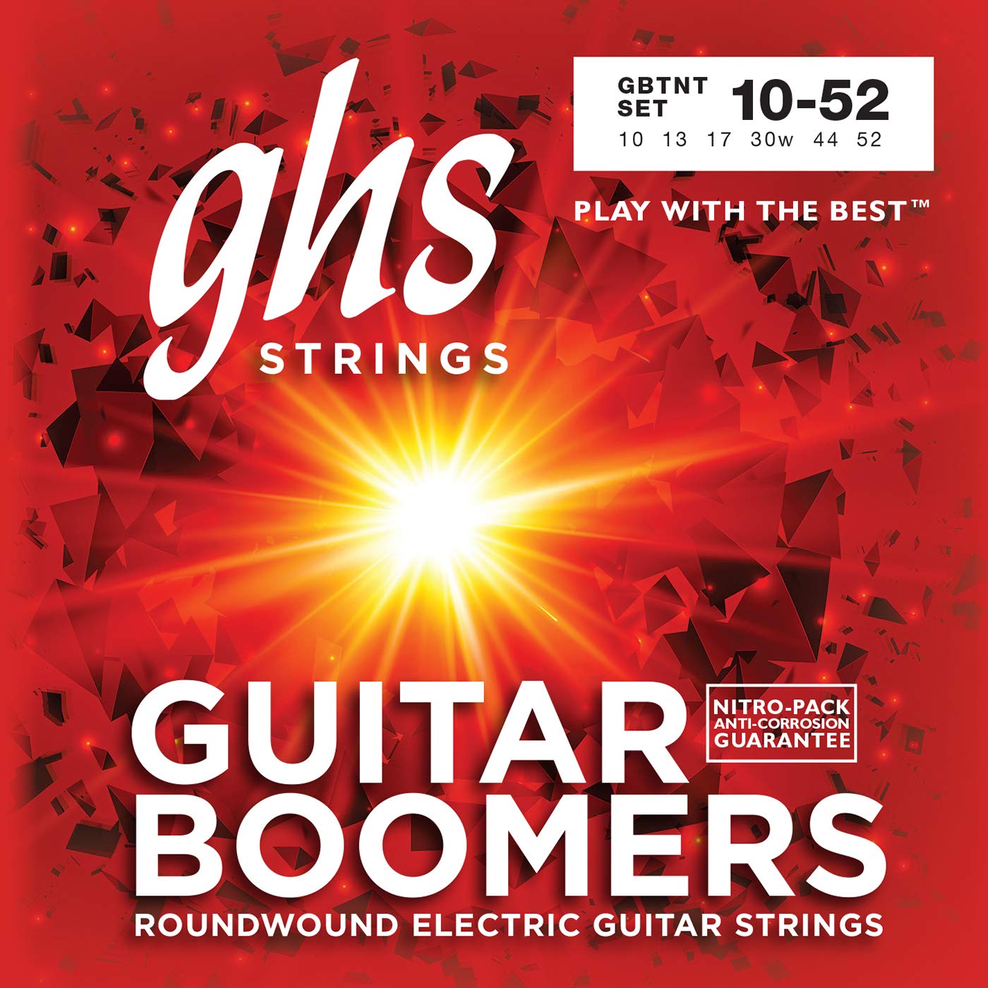 Ghs Strings - GBTNT-10 SET Electric Guitar Strings - Guitar Boomers Nickel-Plated Steel Thin & Thick 10-52 (10 SETS)