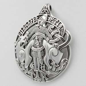 Dryad Design Norse Pagan God Tyr Pendant 1.5" - Sterling Silver Viking God Jewelry Gift for Men & Women