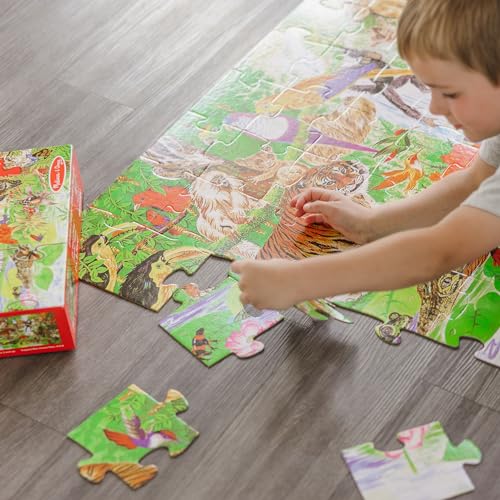 Melissa & Doug Rainforest Floor Puzzle (48 pcs, 2 x 3 feet) - FSC Certified