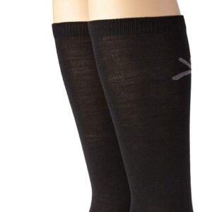 Terramar Merino Wool Liner Socks (2 Pack), Black, Large/10-13